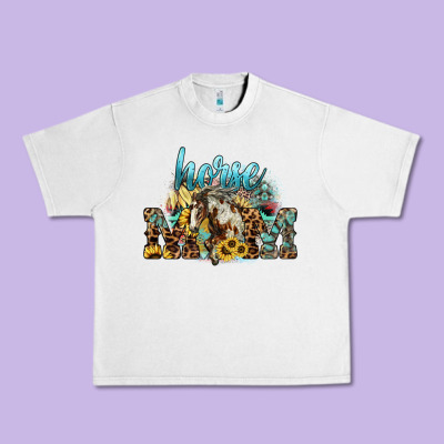 Horse Mom Urban Heavy Tee Designed By Howdyjamesfarm