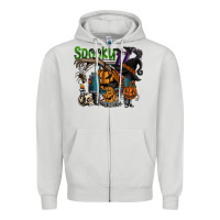 Dove Grey spooky Zipper Hoodie - SublimationCraftShop