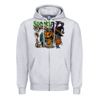 Heather Grey spooky Zipper Hoodie - SublimationCraftShop