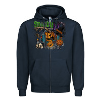 Navy spooky Zipper Hoodie - SublimationCraftShop