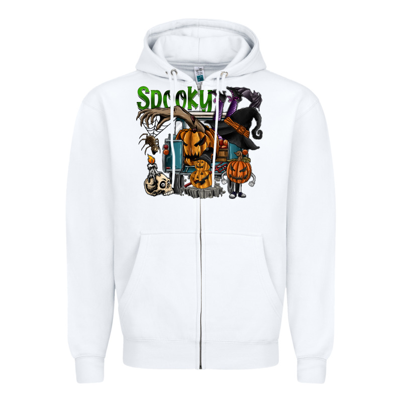 Spooky Zipper Hoodie by SublimationCraftShop | Teevron