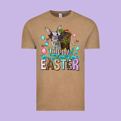 Happy Easter Heifers Easter Day Vintage Tee Designed By Howdyjamesfarm