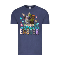 Vintage Denim Happy Easter Heifers Easter Day Vintage Tee - HowdyJamesFarm