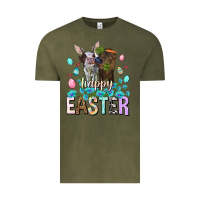 Vintage Olive Happy Easter Heifers Easter Day Vintage Tee - HowdyJamesFarm