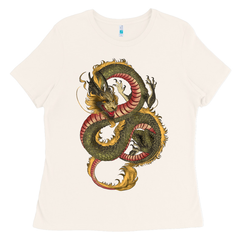Green And Yellow Dragon Ladies Tee by RanaPortraitStore | Teevron