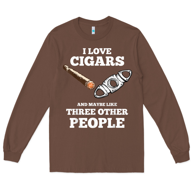 Funny Cigar Accessories Gift Set Cigar Lover Smokers Party Long Sleeve Tee by minhPixels | Teevron