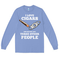 Colony Blue Funny Cigar Accessories Gift Set Cigar Lover Smokers Party Long Sleeve Tee - minhPixels