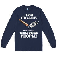Navy Funny Cigar Accessories Gift Set Cigar Lover Smokers Party Long Sleeve Tee - minhPixels
