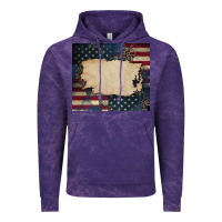 Cloud Purple American flag add your text Vintage Hoodie - CowGirlArtShop