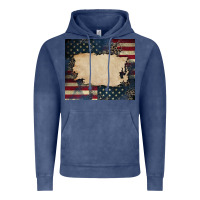 Vintage Denim American flag add your text Vintage Hoodie - CowGirlArtShop