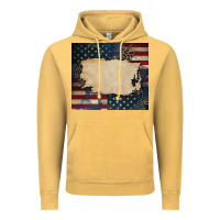 Vintage Mustard American flag add your text Vintage Hoodie - CowGirlArtShop