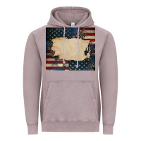 Vintage Zinc American flag add your text Vintage Hoodie - CowGirlArtShop