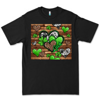 Black St. Patrick's Day hearts Premium Tee - Jasminsmagicworld
