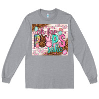 Heather Grey Oh for peeps sake tumbler Easter Day Long Sleeve Tee - HowdyJamesFarm