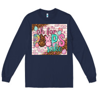 Navy Oh for peeps sake tumbler Easter Day Long Sleeve Tee - HowdyJamesFarm