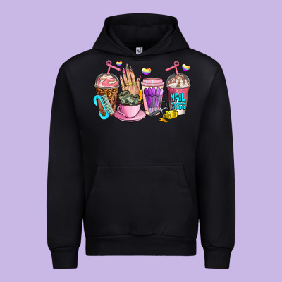 Nail Art  Coffee Cups Urban Hoodie Designed By Adodesignshop