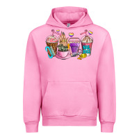 Fuchsia Pink nail art  coffee cups Urban Hoodie - AdoDesignShop