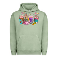 Pigment Oil Green nail art  coffee cups Urban Hoodie - AdoDesignShop