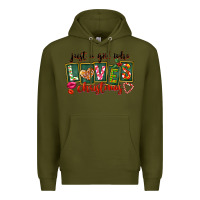 Army Green Just A Girl Who Loves Christmas Premium Hoodie - FaDigitalArtStudio