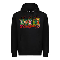 Black Just A Girl Who Loves Christmas Premium Hoodie - FaDigitalArtStudio