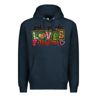 Navy Just A Girl Who Loves Christmas Premium Hoodie - FaDigitalArtStudio