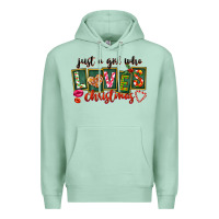 Seafoam Just A Girl Who Loves Christmas Premium Hoodie - FaDigitalArtStudio