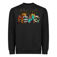 Black Blessed Mama Heavyweight Sweatshirt - FaDigitalArtStudio