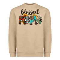 Mushroom Blessed Mama Heavyweight Sweatshirt - FaDigitalArtStudio
