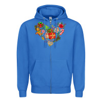 True Royal merry Christmas heart Zipper Hoodie - CowhideDigitalArt