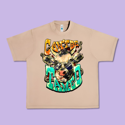 Can't Be Tamed Cow Urban Heavy Tee Designed By Howdyjamesfarm