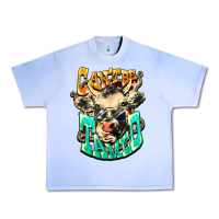 Grape Ice Can't be tamed cow Urban Heavy Tee - HowdyJamesFarm