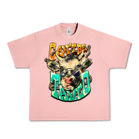 Salmon Can't be tamed cow Urban Heavy Tee - HowdyJamesFarm
