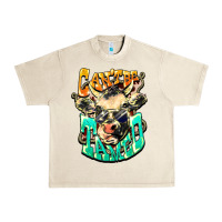 Sandshell Can't be tamed cow Urban Heavy Tee - HowdyJamesFarm