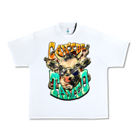 White Can't be tamed cow Urban Heavy Tee - HowdyJamesFarm