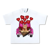 White valentines day tedybear truck Urban Heavy Tee - RanaPortraitStore