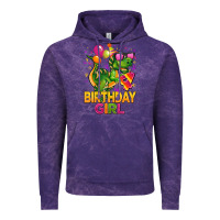 Cloud Purple 4th birthday girl t rex pink Vintage Hoodie - CowGirlArtShop