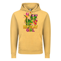 Vintage Mustard 4th birthday girl t rex pink Vintage Hoodie - CowGirlArtShop
