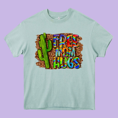 Free Mom Hugs Heavy Core Tee Designed By Lillyallendesigns