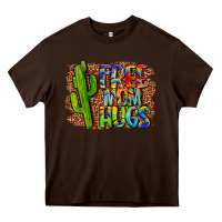 Chocolate Brown free mom hugs Heavy Core Tee - LillyAllenDesigns
