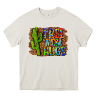 Cream free mom hugs Heavy Core Tee - LillyAllenDesigns