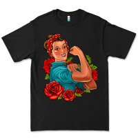 Black hispanic strong woman with roses Premium Tee - Jasminsmagicworld
