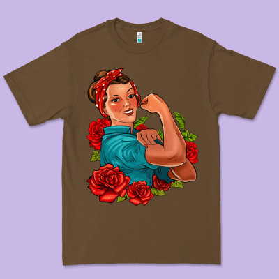 Hispanic Strong Woman With Roses Premium Tee Designed By Jasminsmagicworld