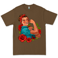 Cacao hispanic strong woman with roses Premium Tee - Jasminsmagicworld