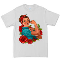 Dove Grey hispanic strong woman with roses Premium Tee - Jasminsmagicworld