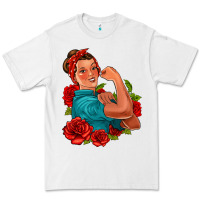 White hispanic strong woman with roses Premium Tee - Jasminsmagicworld