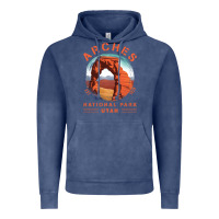 Vintage Denim Cool Arches National Park Utah Vintage Hoodie - minhPixels