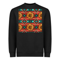Black native american aztec seamless pattern 2 Heavyweight Sweatshirt - BundleAndBundleShop