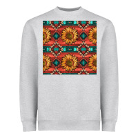 Heather Grey native american aztec seamless pattern 2 Heavyweight Sweatshirt - BundleAndBundleShop