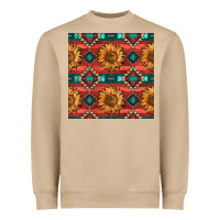 Mushroom native american aztec seamless pattern 2 Heavyweight Sweatshirt - BundleAndBundleShop