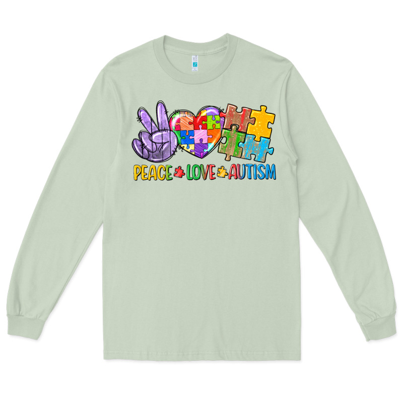 Peace Love Autism Long Sleeve Tee by CowGirlArtShop | Teevron